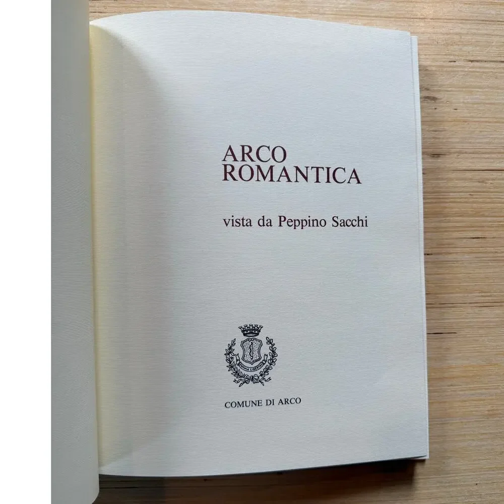 Arco Romantica by Peppino Sacchi 1993 ITALIAN HC DJ 2nd Ed Illustrated